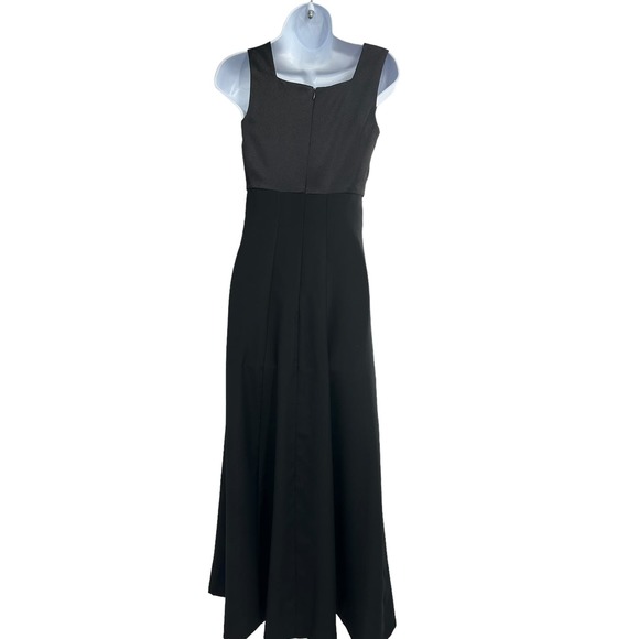 Vintage Style Accents Black Maxi Cocktail Dress Size 6 - Picture 2 of 10
